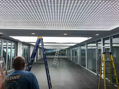 light panel roof installation