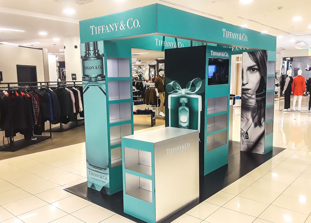 tiffany, pop-up shop, shop-in-shop, tiffany booth, modular display, retail
