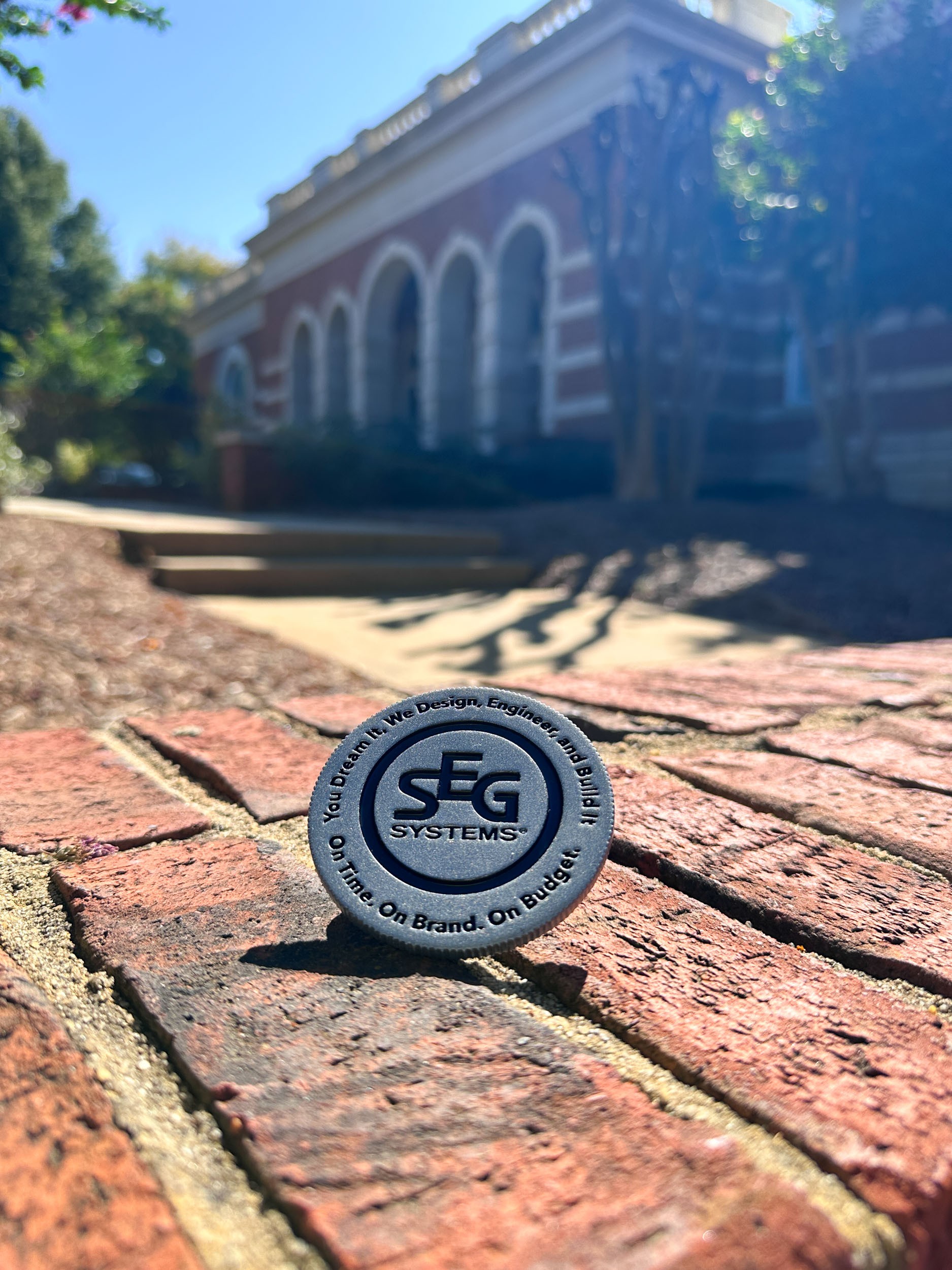 seg systems time capsule coin at huntersville city hall